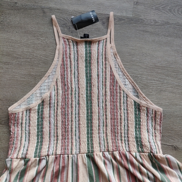 Torrid NWT Multi Stripe Jersey Stripe High Neck Baby Doll Top - Picture 10 of 13